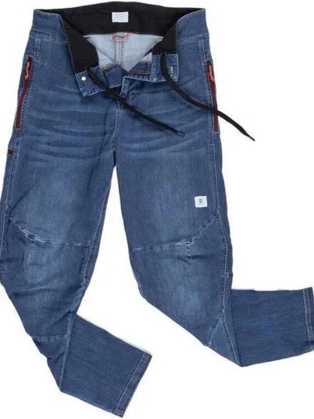 Ripton & Co Womens Denim Bike Pant Medium Performance Stretch Articulated Knees